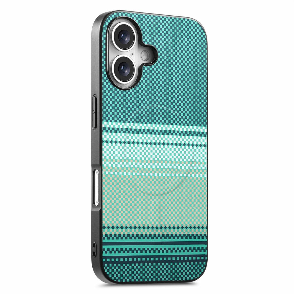 For iPhone 16 Magnetic Case PU Leather + PC + TPU Gradient Phone Cover
