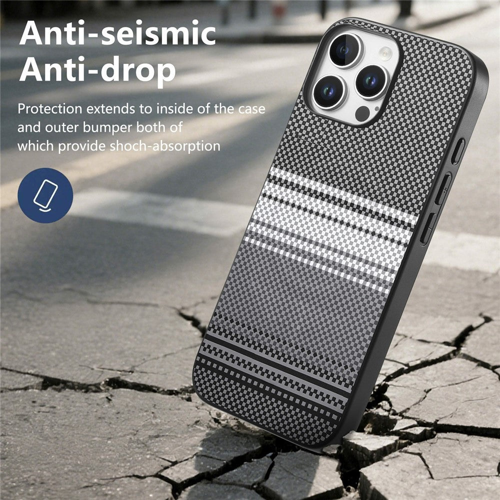 For iPhone 16 Pro Magnetic Case PU Leather + PC + TPU Gradient Phone Cover