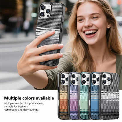 For iPhone 16 Pro Magnetic Case PU Leather + PC + TPU Gradient Phone Cover