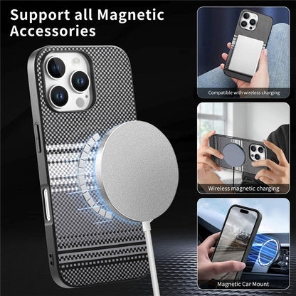 For iPhone 16 Pro Max Magnetic Case PU Leather + PC + TPU Gradient Phone Cover