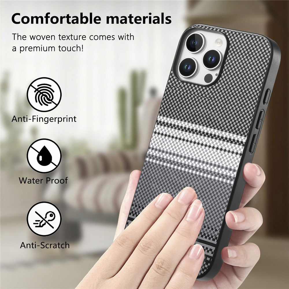 For iPhone 16 Pro Max Magnetic Case PU Leather + PC + TPU Gradient Phone Cover