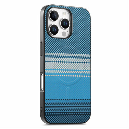 For iPhone 16 Pro Max Magnetic Case PU Leather + PC + TPU Gradient Phone Cover