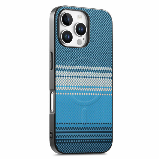 For iPhone 16 Pro Max Magnetic Case PU Leather + PC + TPU Gradient Phone Cover