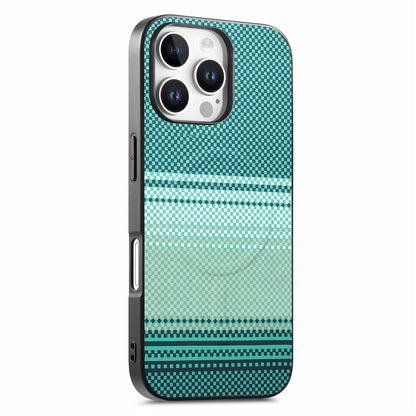 For iPhone 16 Pro Max Magnetic Case PU Leather + PC + TPU Gradient Phone Cover