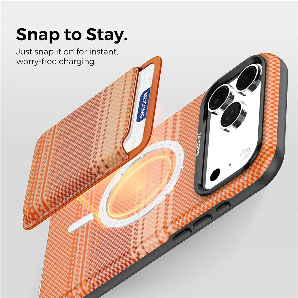 For iPhone 17 Pro Magnetic Case Rainbow Gradient Leather Coated TPU + PC Phone Cover with Card Holder