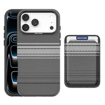 For iPhone 17 Pro Magnetic Case Rainbow Gradient Leather Coated TPU + PC Phone Cover with Card Holder
