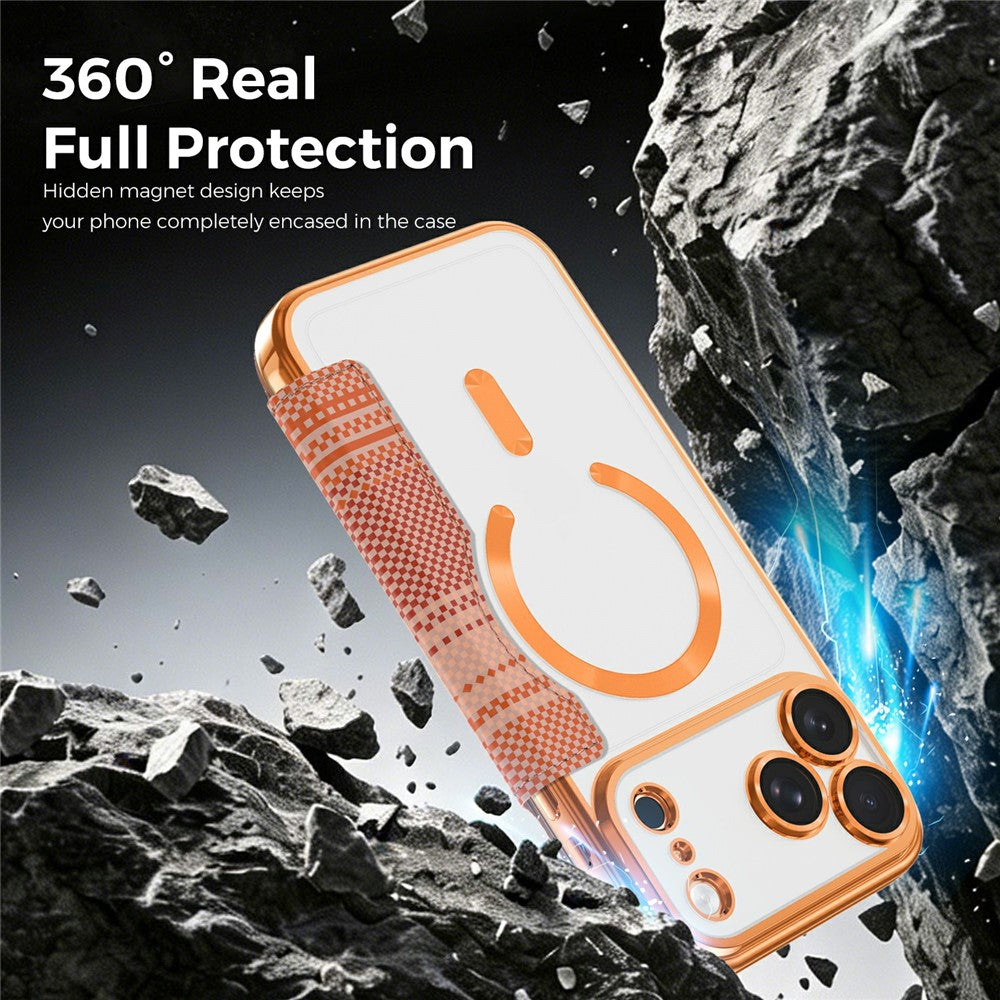 For iPhone 17 Pro Max Magnetic Case RFID Blocking Card Slots Leather Cover