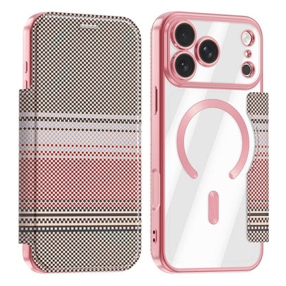 For iPhone 17 Pro Max Magnetic Case RFID Blocking Card Slots Leather Cover