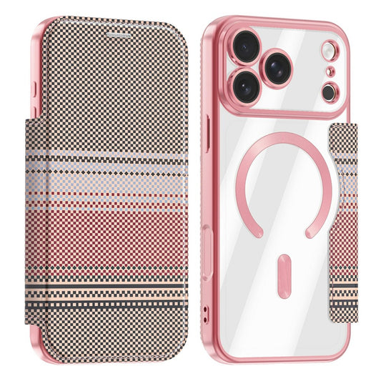 For iPhone 17 Pro Max Magnetic Case RFID Blocking Card Slots Leather Cover