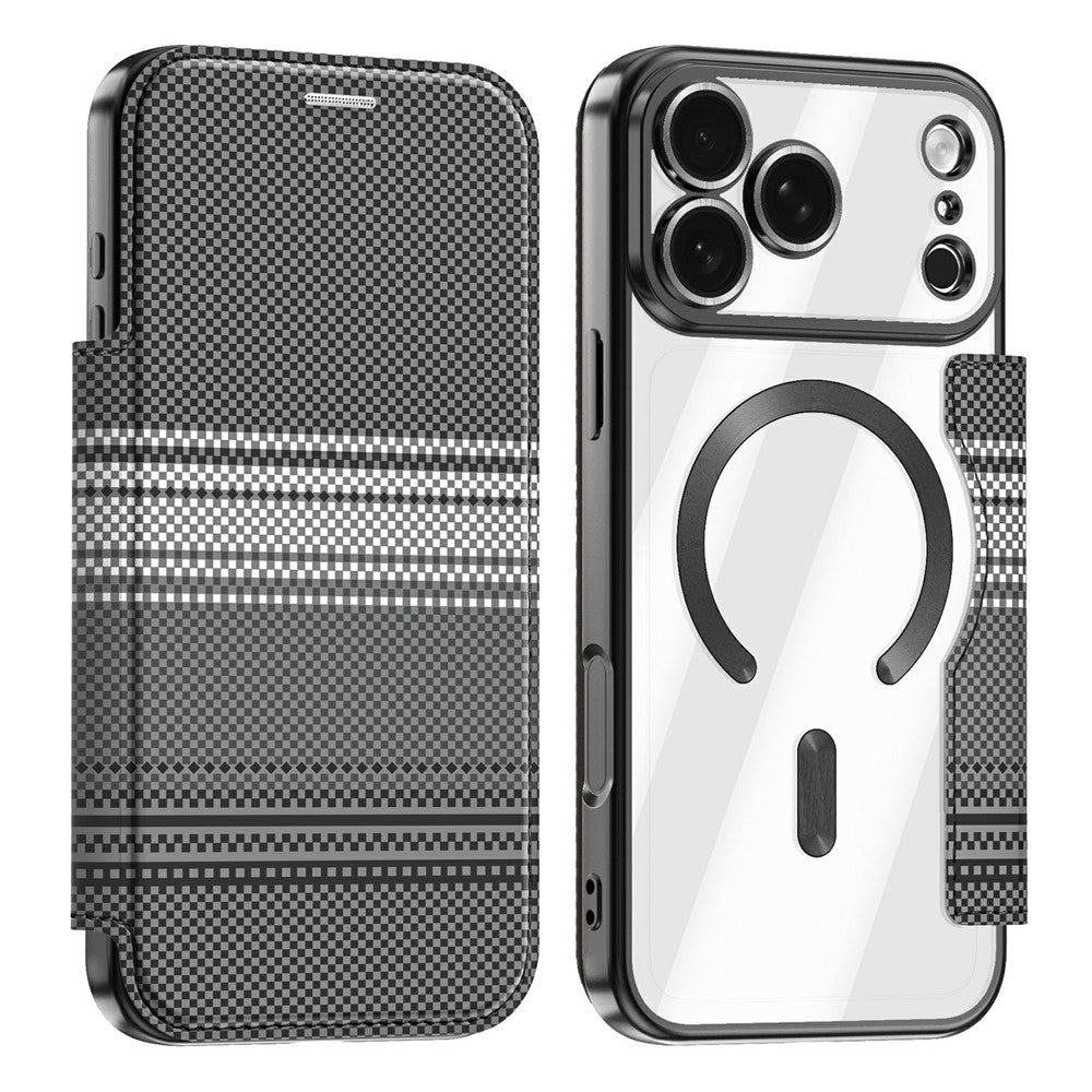 For iPhone 17 Pro Max Magnetic Case RFID Blocking Card Slots Leather Cover