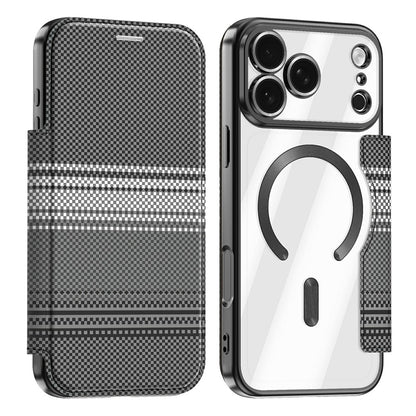 For iPhone 17 Pro Max Magnetic Case RFID Blocking Card Slots Leather Cover