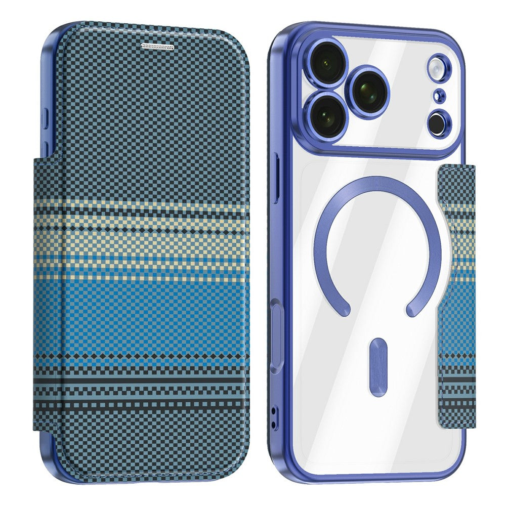 For iPhone 17 Pro Max Magnetic Case RFID Blocking Card Slots Leather Cover