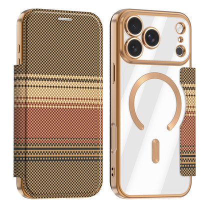For iPhone 17 Pro Max Magnetic Case RFID Blocking Card Slots Leather Cover