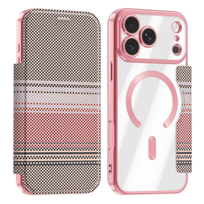 For iPhone 17 Pro Magnetic Case RFID Blocking Card Slots Leather Cover