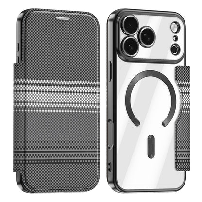 For iPhone 17 Pro Magnetic Case RFID Blocking Card Slots Leather Cover