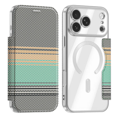 For iPhone 17 Pro Magnetic Case RFID Blocking Card Slots Leather Cover