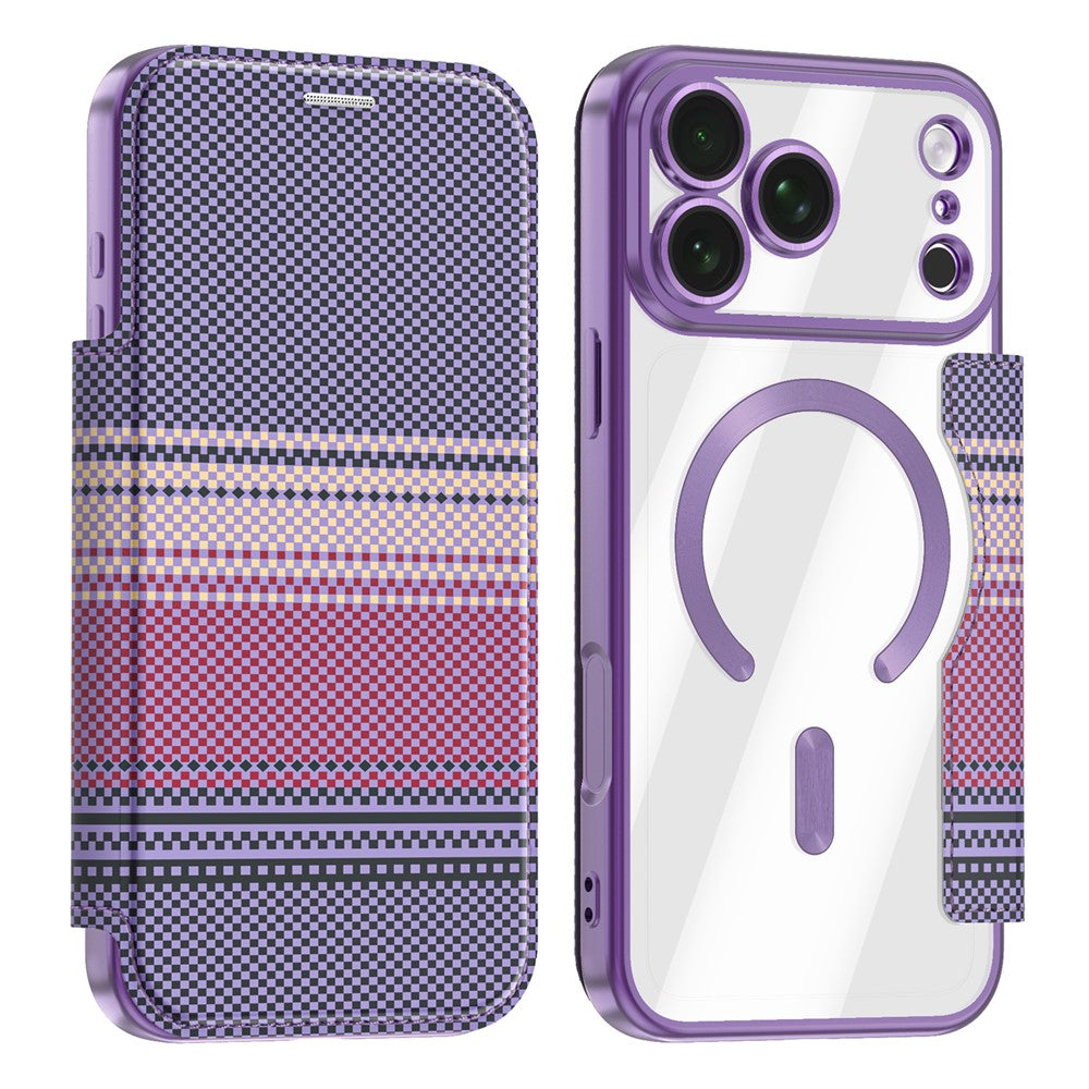 For iPhone 17 Pro Magnetic Case RFID Blocking Card Slots Leather Cover