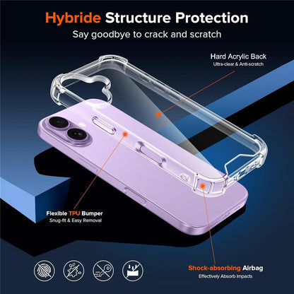 For iPhone 17 Case Military Grade Drop Protection Acrylic + TPU Phone Cover