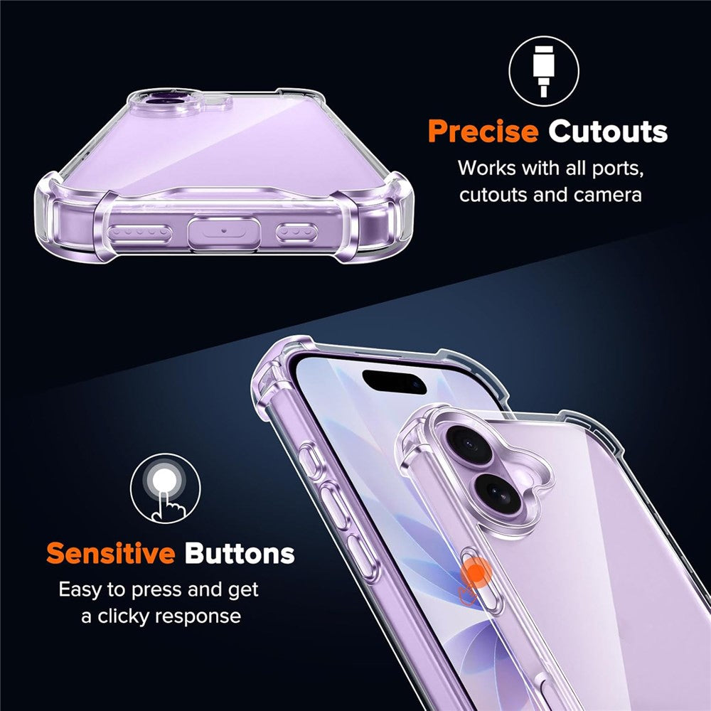 For iPhone 17 Case Military Grade Drop Protection Acrylic + TPU Phone Cover