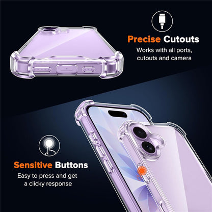 For iPhone 17 Case Military Grade Drop Protection Acrylic + TPU Phone Cover