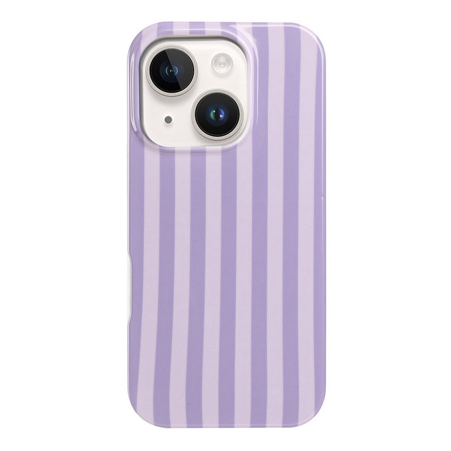 For iPhone 14 Plus / iPhone 15 Plus Case IMD Stripe TPU Full Coverage Shockproof Phone Protective Cover