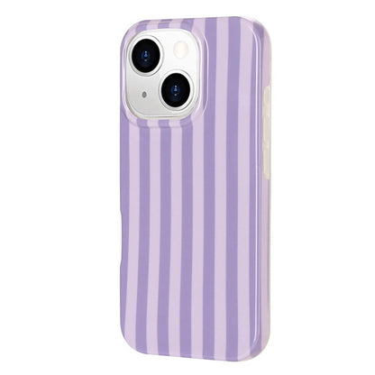 For iPhone 14 Plus / iPhone 15 Plus Case IMD Stripe TPU Full Coverage Shockproof Phone Protective Cover