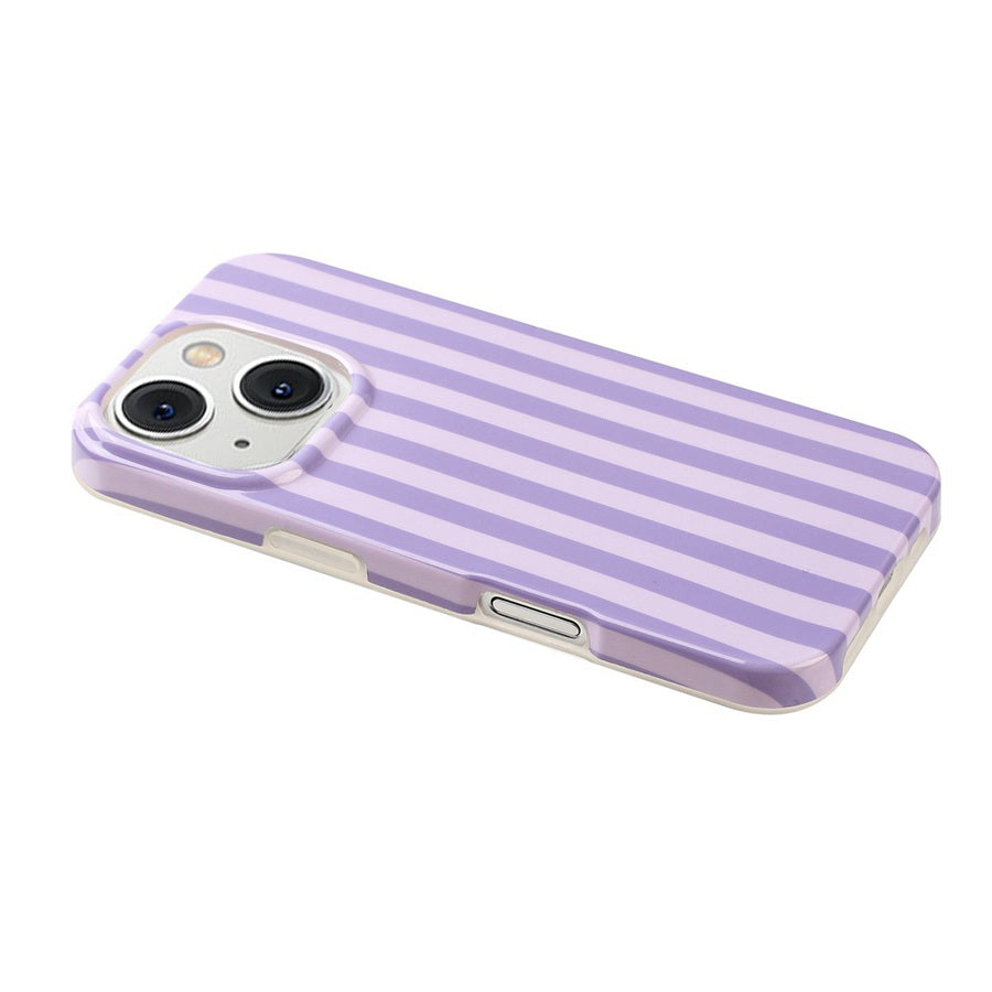 For iPhone 14 Plus / iPhone 15 Plus Case IMD Stripe TPU Full Coverage Shockproof Phone Protective Cover