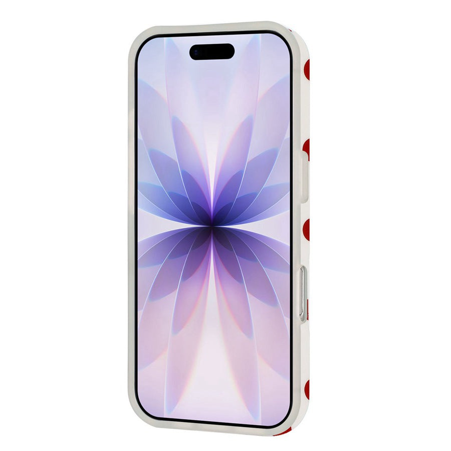 For iPhone 13 / iPhone 14 Case Retro Polka Dot IMD TPU Full Coverage Phone Protective Cover