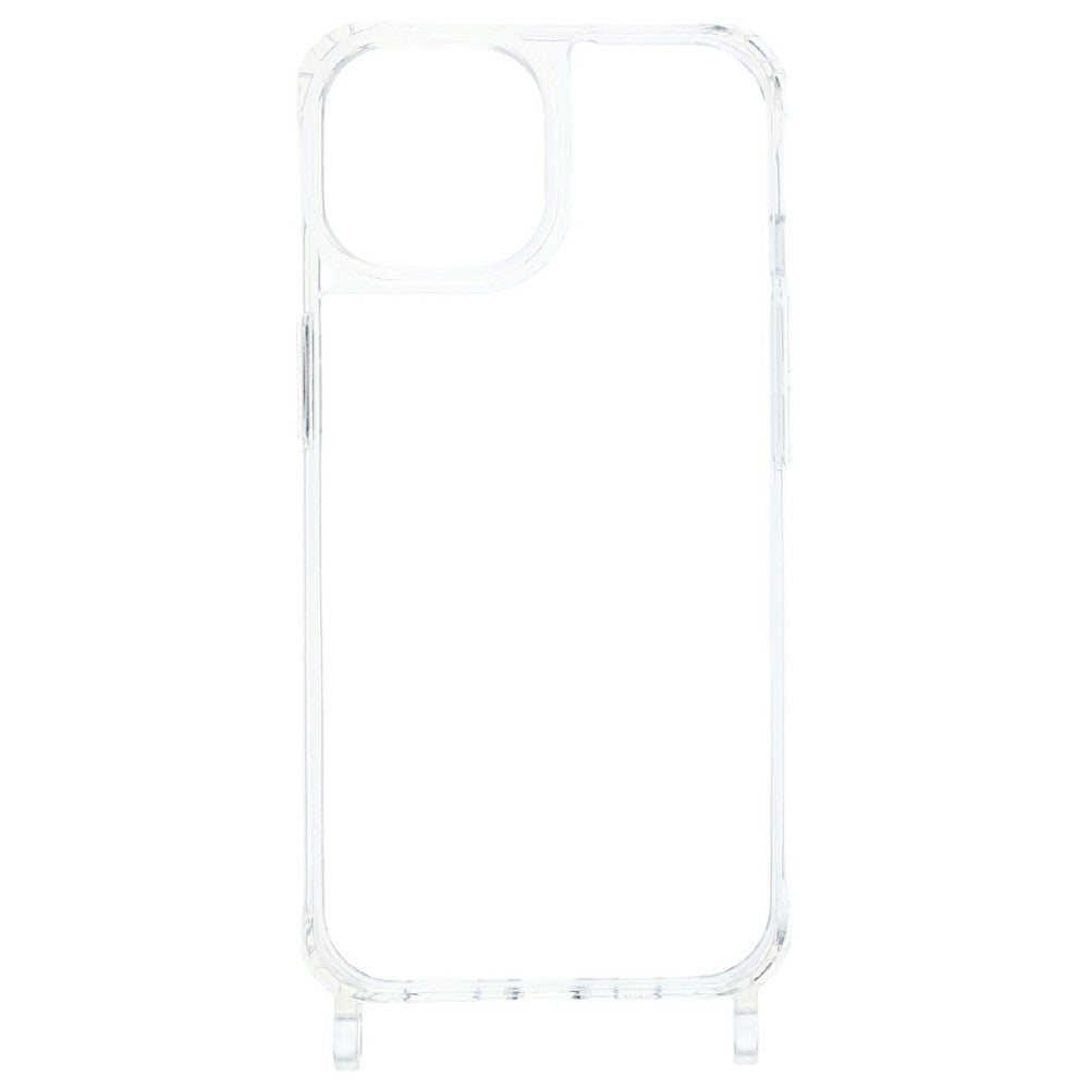 For iPhone 14 Case 1.5mm PC+TPU Clear Phone Cover with Lanyard Holes
