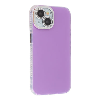 For iPhone 14 Case PC + TPU IMD Phone Cover with Electroplated Camera Frame