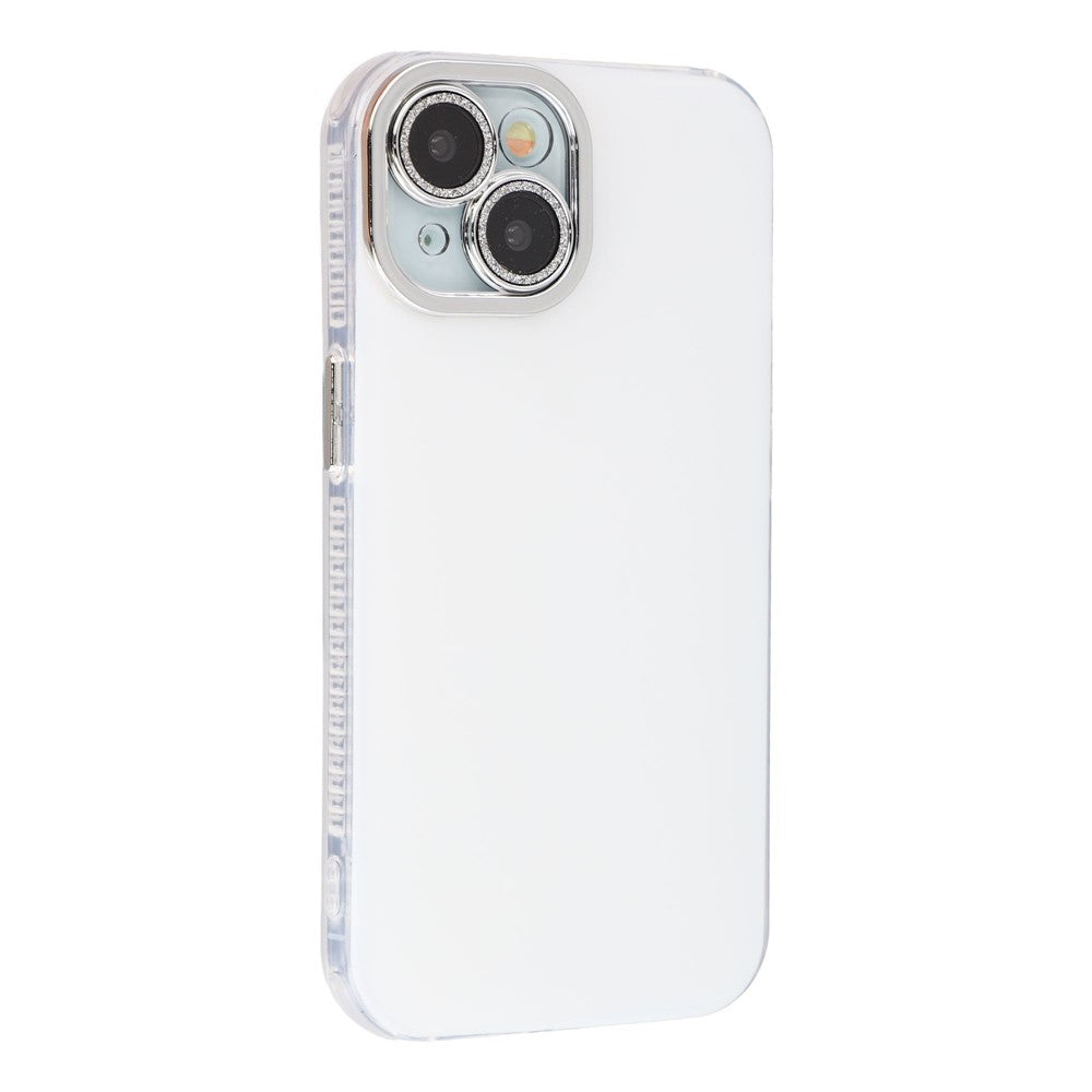 For iPhone 14 Case PC + TPU IMD Phone Cover with Electroplated Camera Frame
