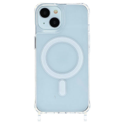 For iPhone 14 Plus Case Compatible with MagSafe TPU+PC 1.5mm Clear Phone Cover with Lanyard Holes