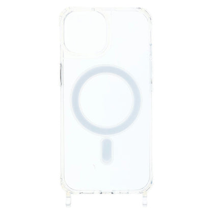 For iPhone 14 Plus Case Compatible with MagSafe TPU+PC 1.5mm Clear Phone Cover with Lanyard Holes