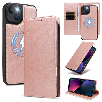 For iPhone 14 / iPhone 13 Magnetic Case Detachable 2 in 1 Leather Wallet Phone Cover