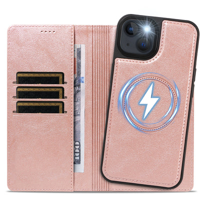 For iPhone 14 / iPhone 13 Magnetic Case Detachable 2 in 1 Leather Wallet Phone Cover