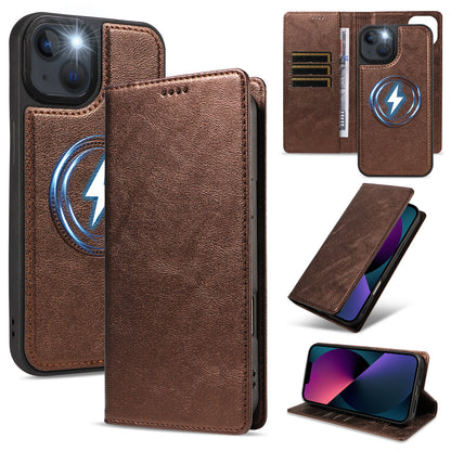 For iPhone 14 / iPhone 13 Magnetic Case Detachable 2 in 1 Leather Wallet Phone Cover