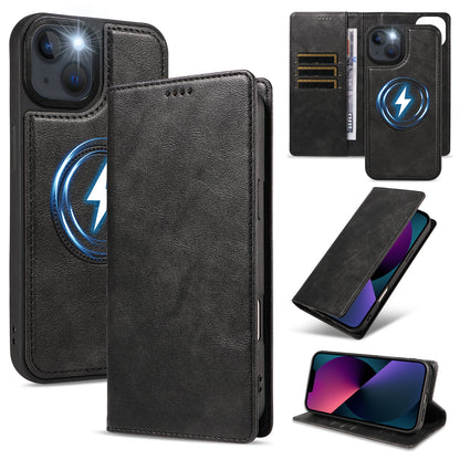 For iPhone 14 / iPhone 13 Magnetic Case Detachable 2 in 1 Leather Wallet Phone Cover