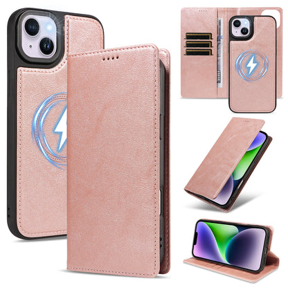 For iPhone 14 Plus Magnetic Case Detachable 2 in 1 Leather Wallet Phone Cover