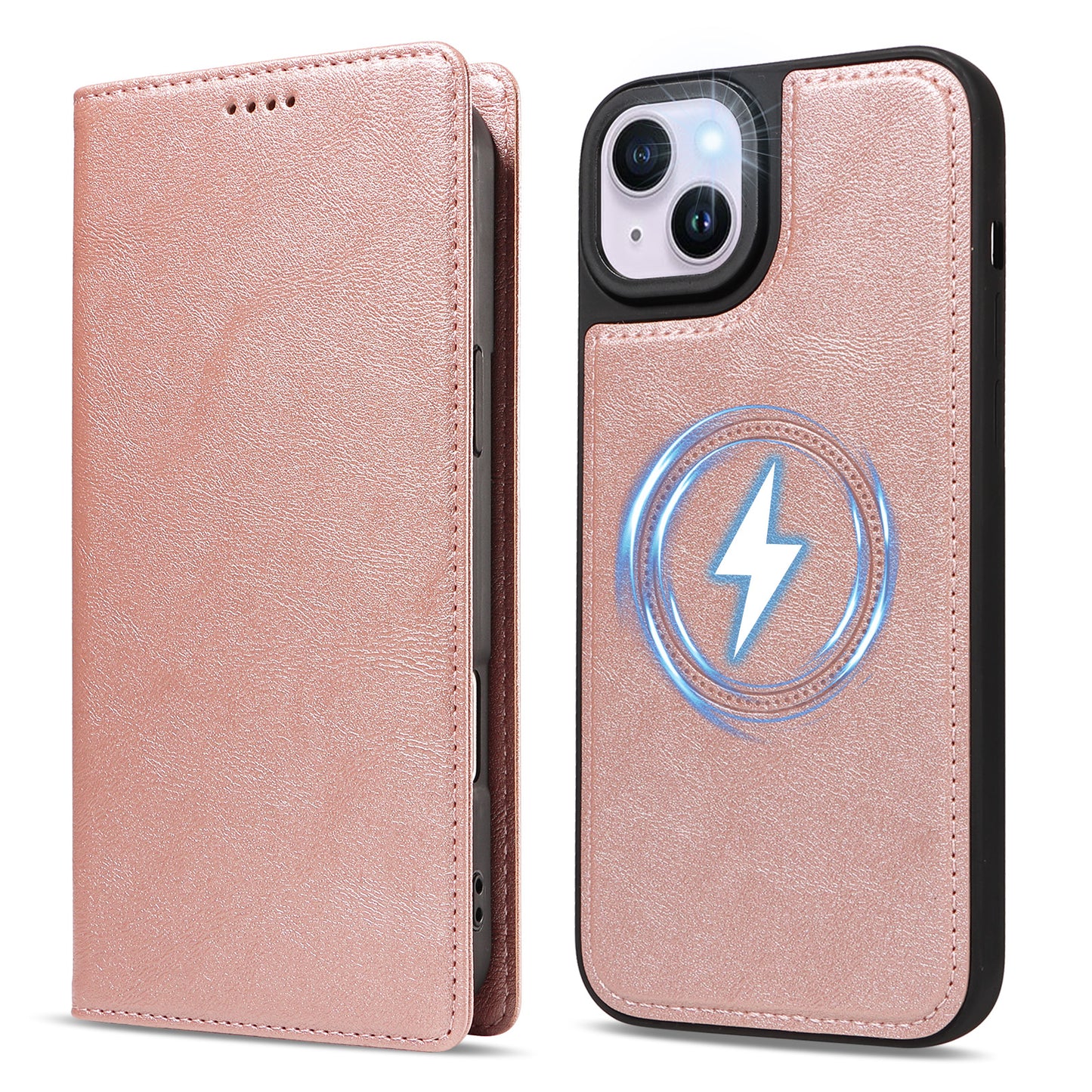For iPhone 14 Plus Magnetic Case Detachable 2 in 1 Leather Wallet Phone Cover