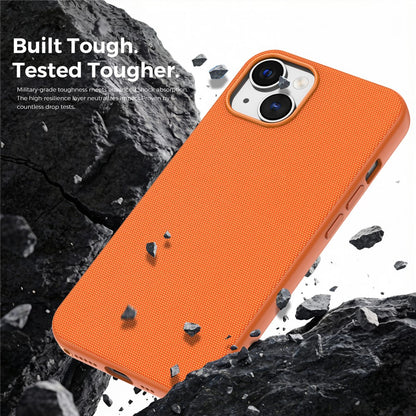 For iPhone 13  /  14 Magnetic Case Tech Fabric Coated TPU + PC Anti-Drop Phone Cover