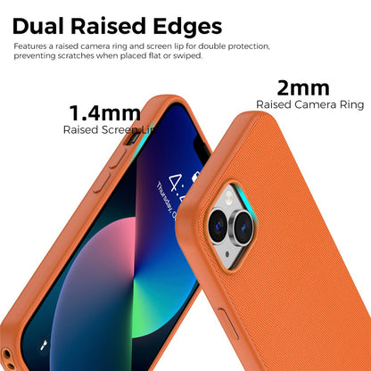 For iPhone 13  /  14 Magnetic Case Tech Fabric Coated TPU + PC Anti-Drop Phone Cover