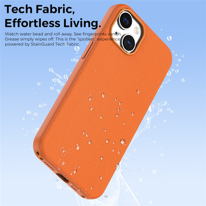 For iPhone 13  /  14 Magnetic Case Tech Fabric Coated TPU + PC Anti-Drop Phone Cover