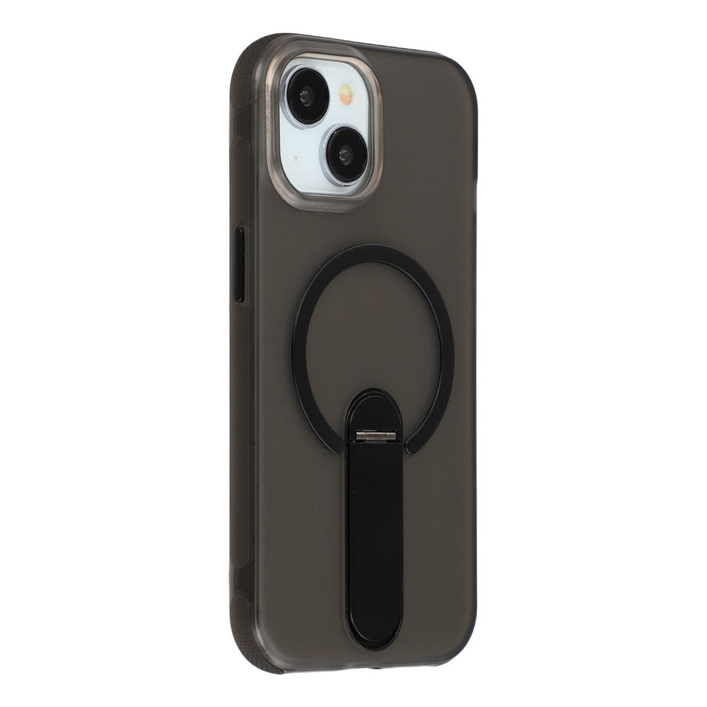 For iPhone 14  /  13 Magnetic Case Foldable Kickstand PC + TPU Shockproof Anti-Slip Phone Cover
