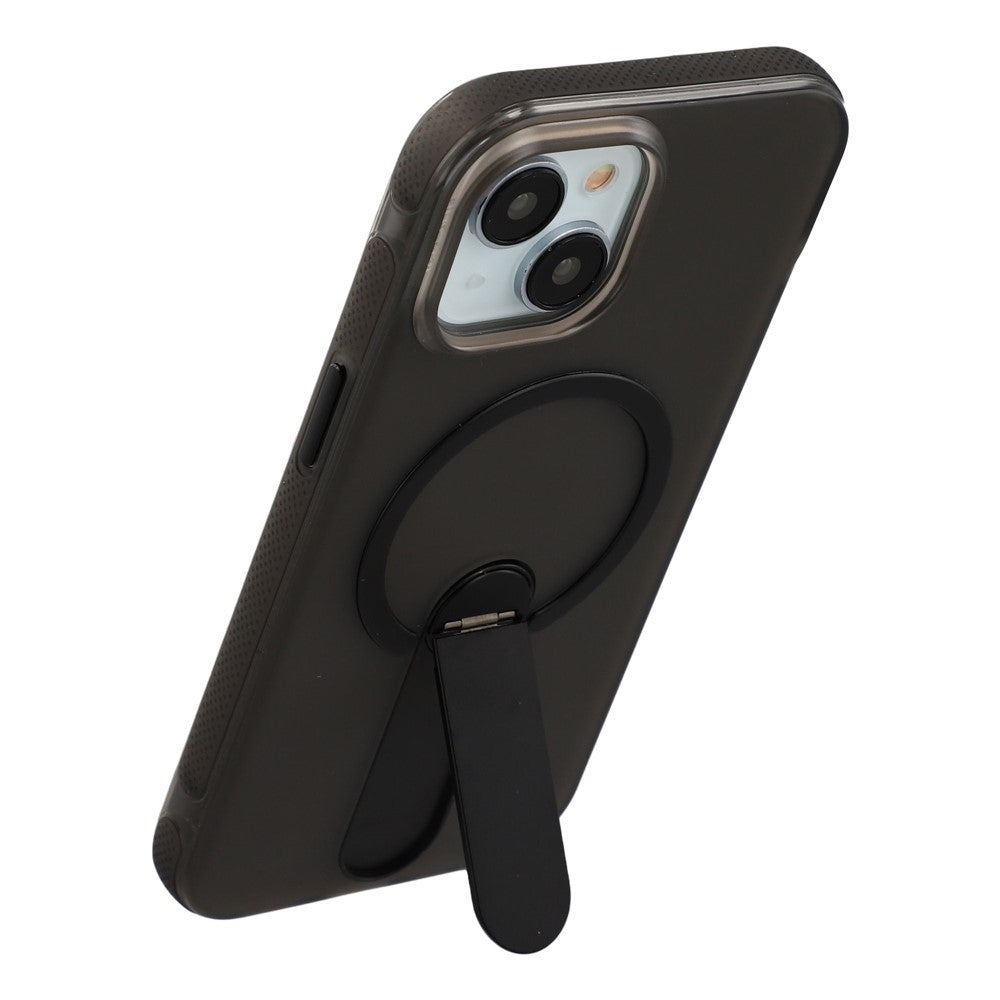 For iPhone 14  /  13 Magnetic Case Foldable Kickstand PC + TPU Shockproof Anti-Slip Phone Cover