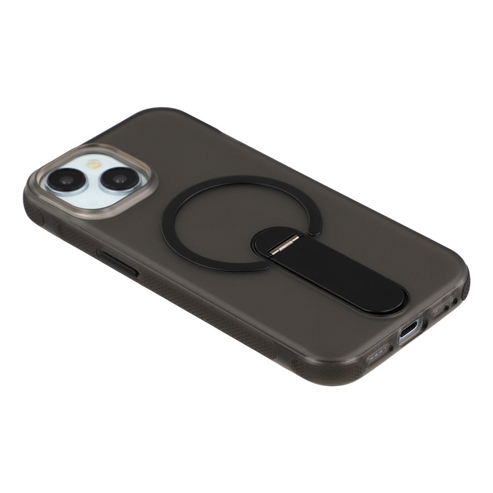 For iPhone 14  /  13 Magnetic Case Foldable Kickstand PC + TPU Shockproof Anti-Slip Phone Cover