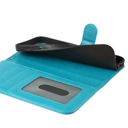 For iPhone 14 Pro Max R61 Texture Felled Seam PU Leather + TPU Hands-free Stand Phone Case Pattern Imprinted Wallet Cover