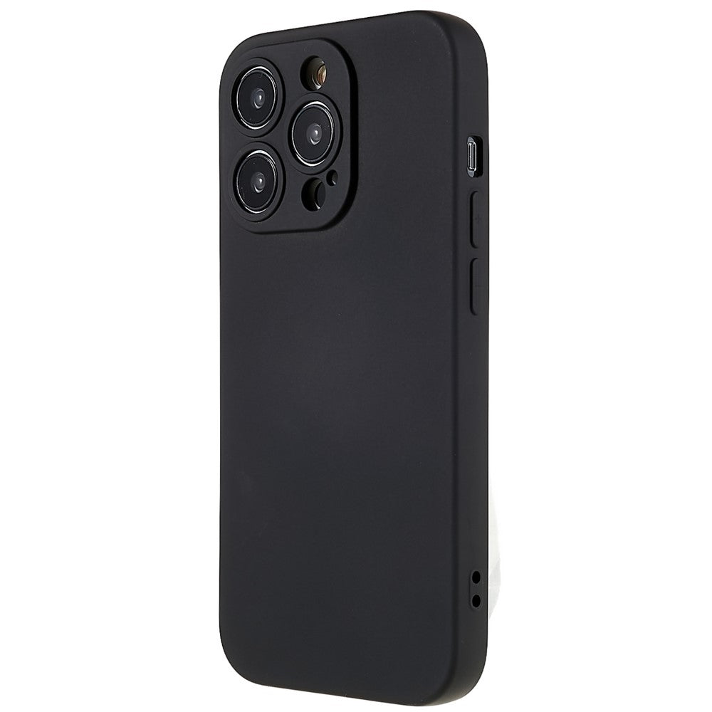 For iPhone 14 Pro Max Precise Cutout Liquid Silicone Texture Back Case Arc Edge  2.0mm Thick TPU Anti-Scratch Phone Cover