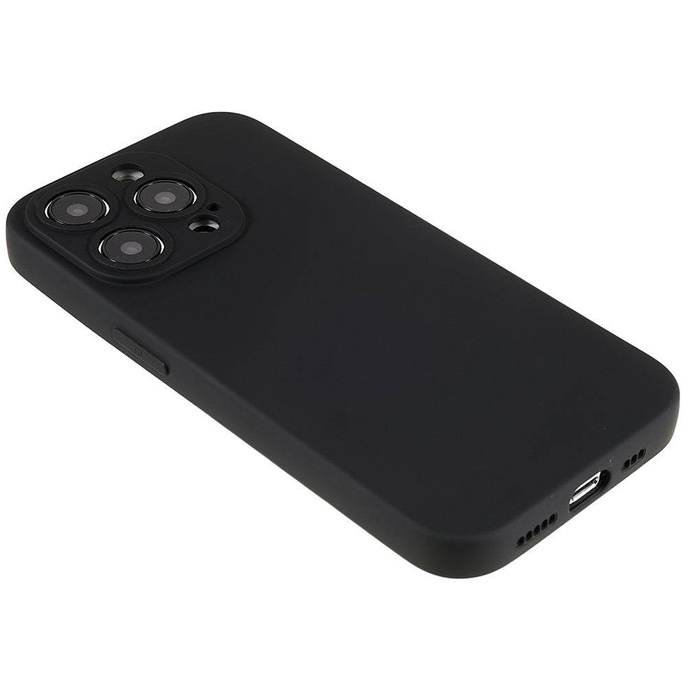 For iPhone 14 Pro Max Precise Cutout Liquid Silicone Texture Back Case Arc Edge  2.0mm Thick TPU Anti-Scratch Phone Cover