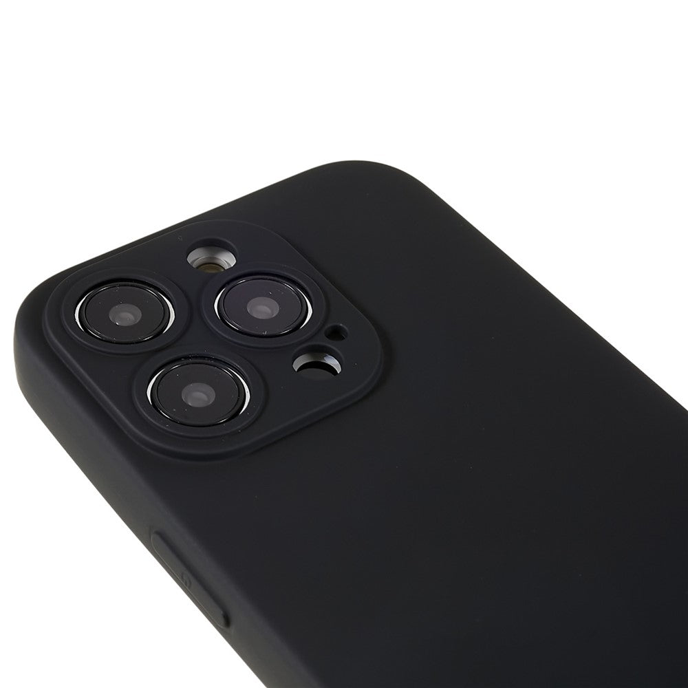 For iPhone 14 Pro Max Precise Cutout Liquid Silicone Texture Back Case Arc Edge  2.0mm Thick TPU Anti-Scratch Phone Cover