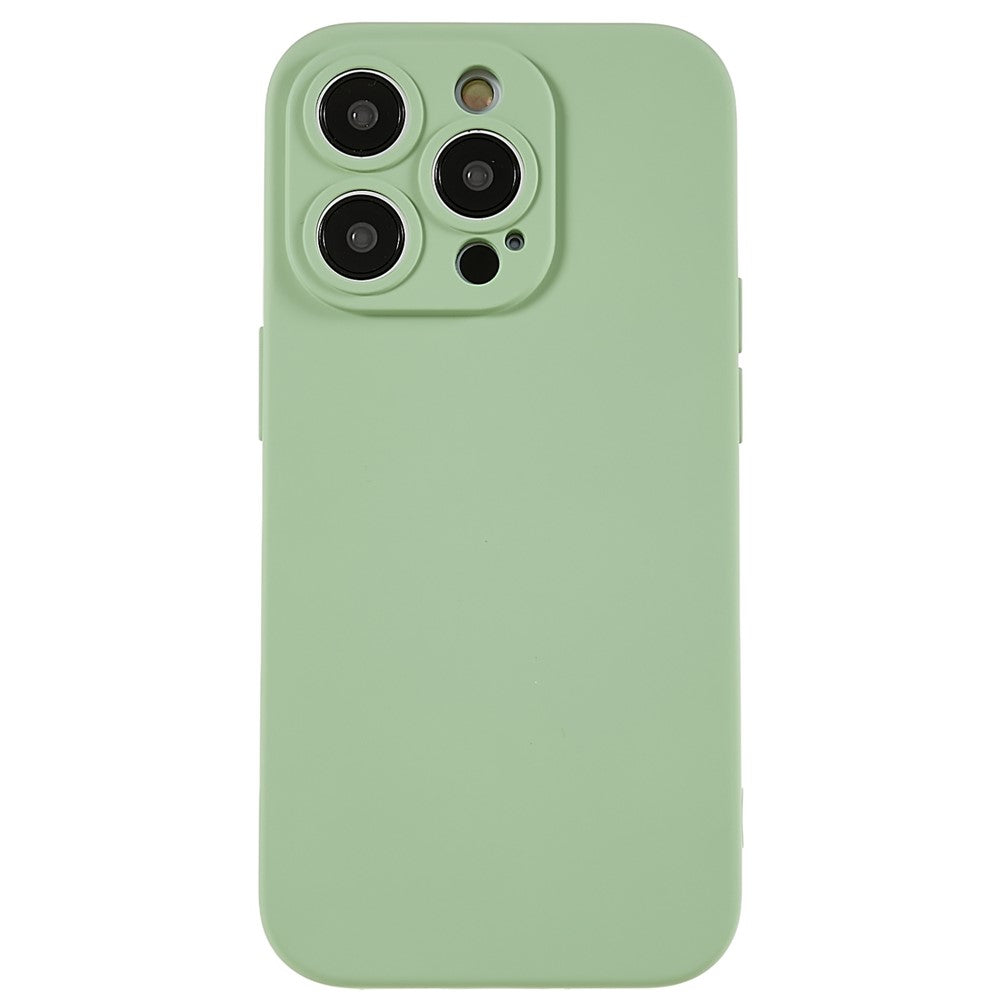 For iPhone 14 Pro Max Precise Cutout Liquid Silicone Texture Back Case Arc Edge  2.0mm Thick TPU Anti-Scratch Phone Cover
